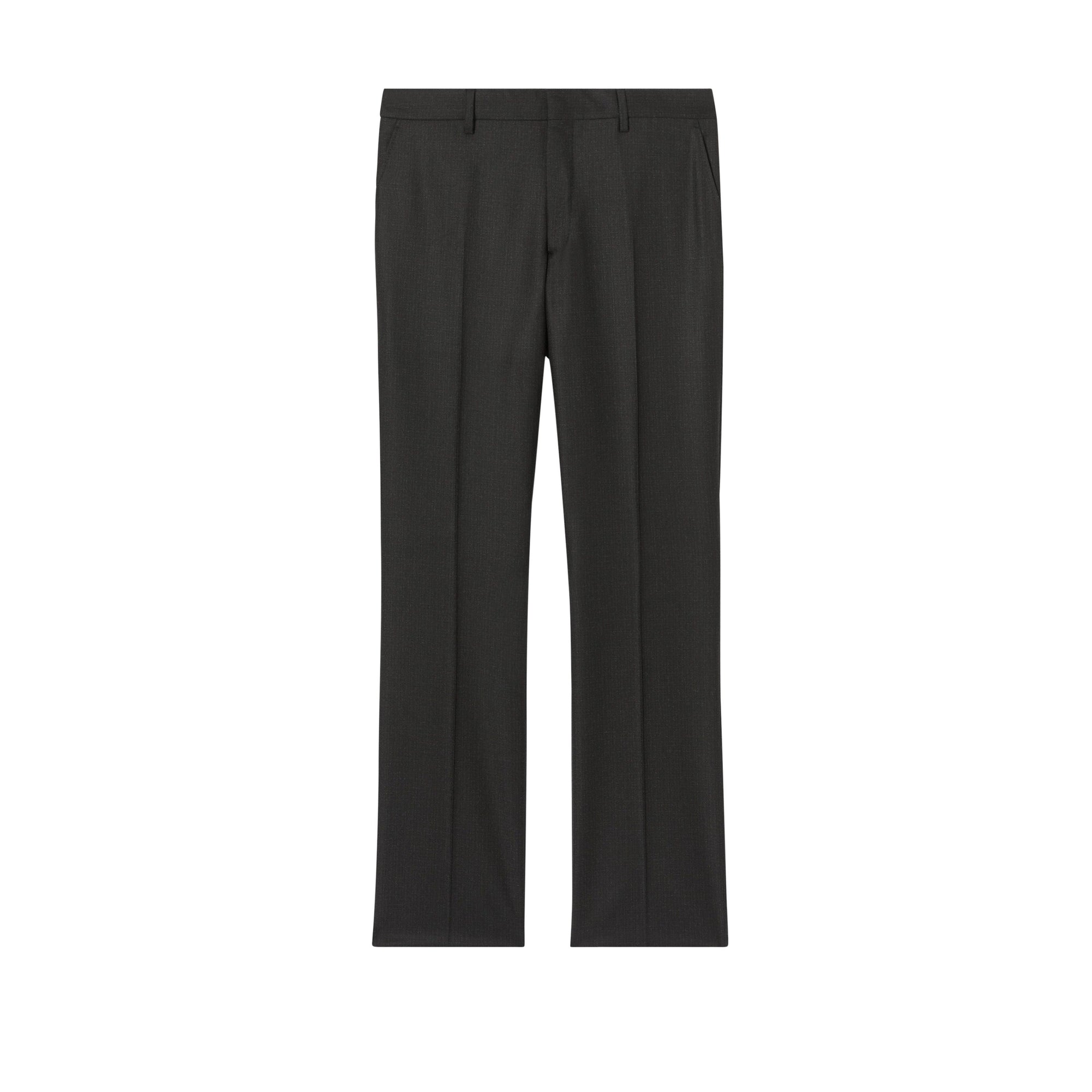Pantalon de costume classique en flanelle de laine - Black Pattern