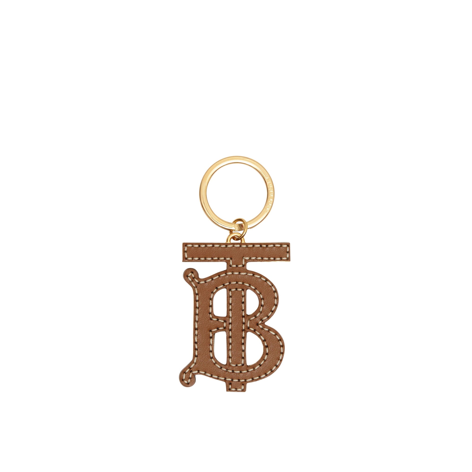 Porte-clés en cuir bicolore Monogram - Black & Brown