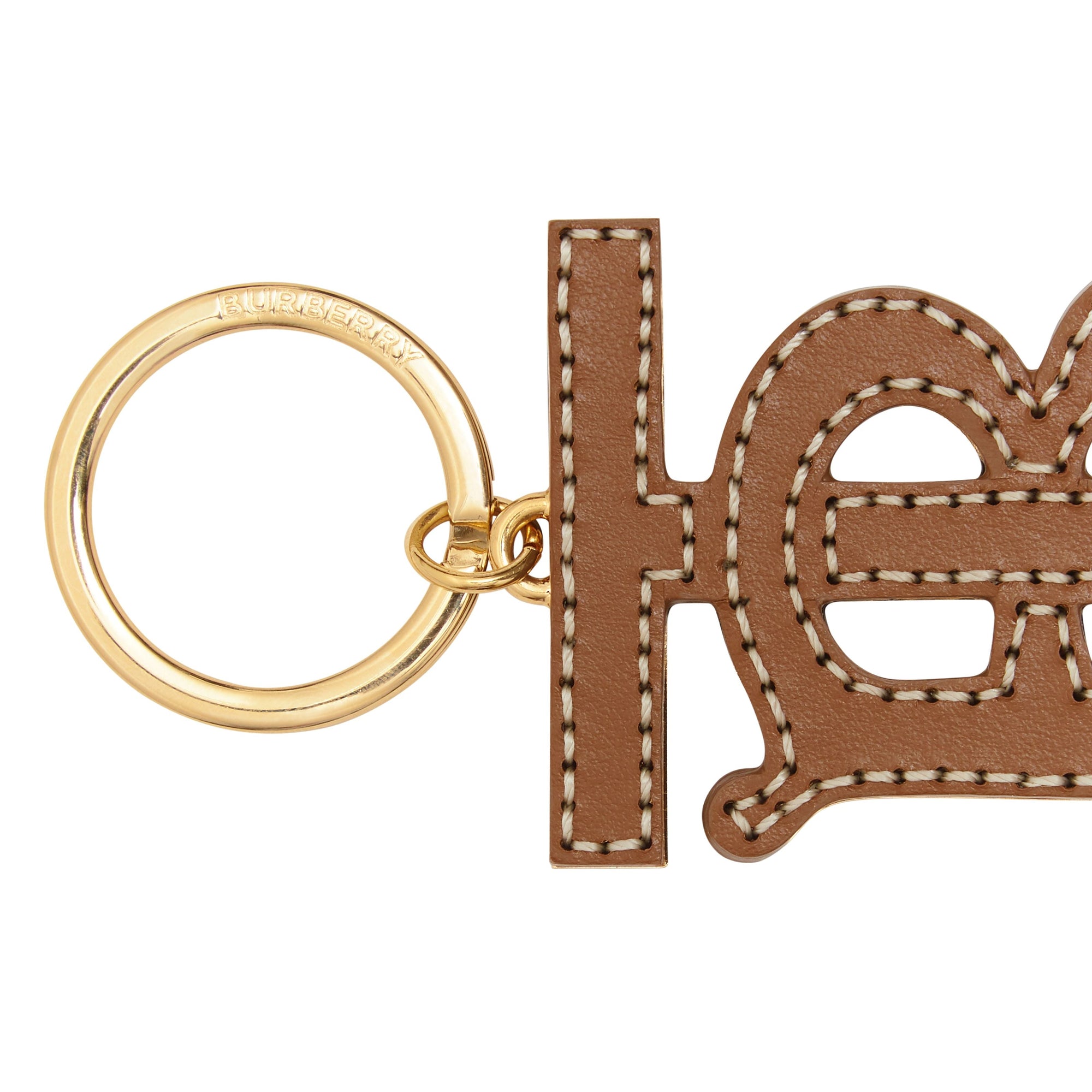 Porte-clés en cuir bicolore Monogram - Black & Brown