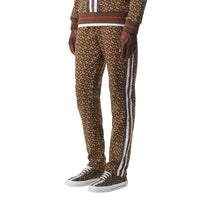 Pantalon de survêtement en coton rayé Monogram - Bridle Brown