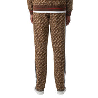 Pantalon de survêtement en coton rayé Monogram - Bridle Brown