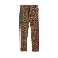 Pantalon de survêtement en coton rayé Monogram - Bridle Brown
