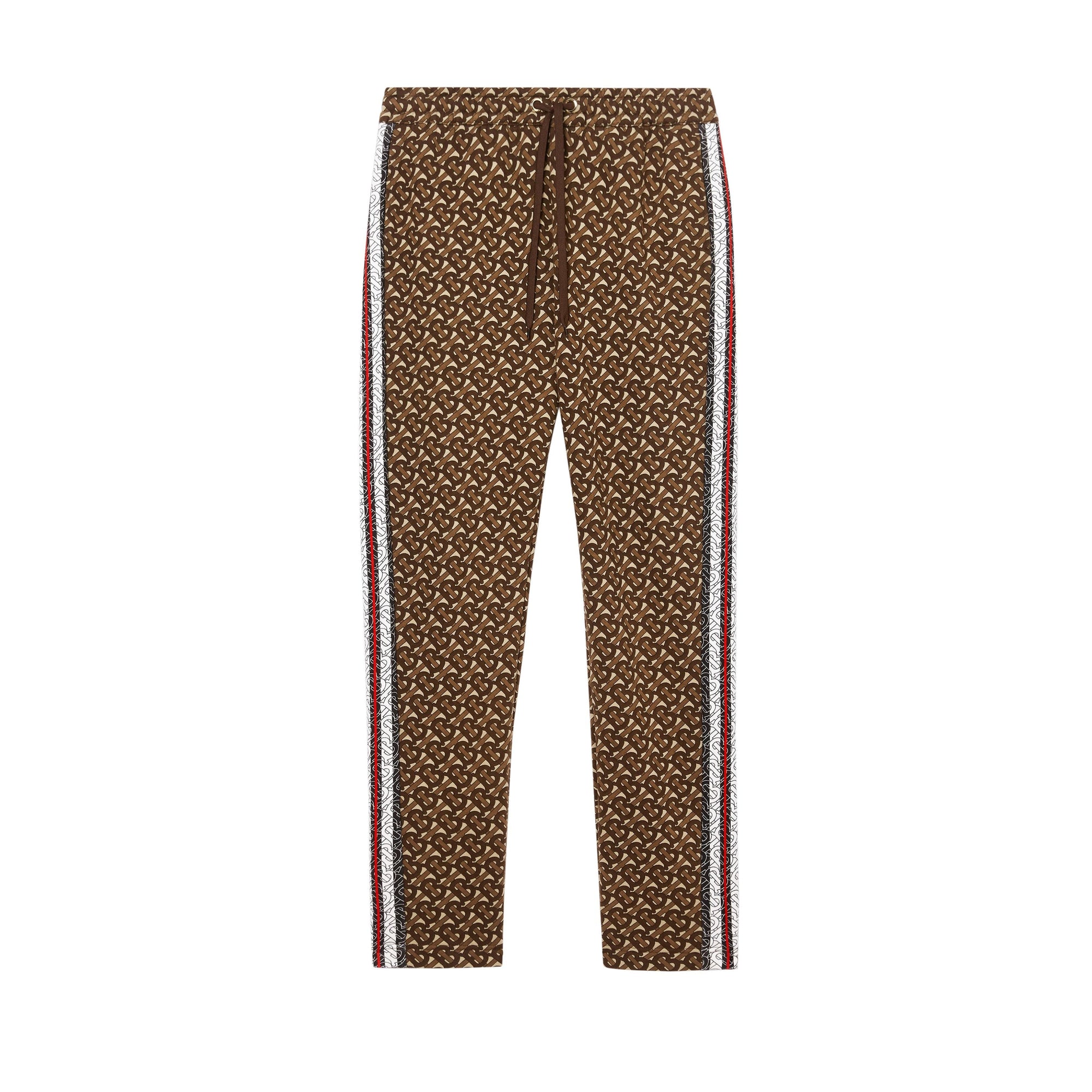 Pantalon de survêtement en coton rayé Monogram - Bridle Brown