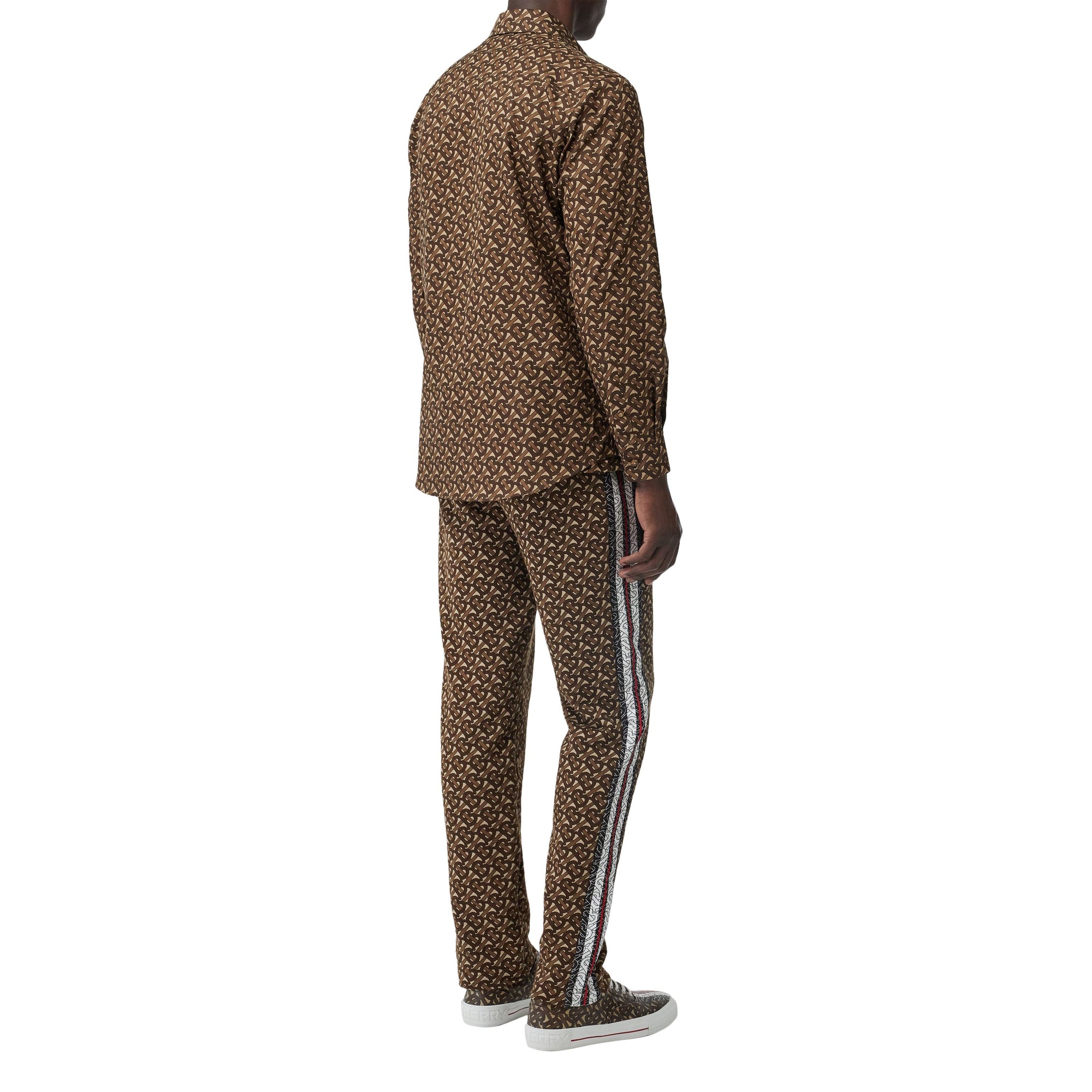 Chemise en coton rayée Monogram - Bridle Brown