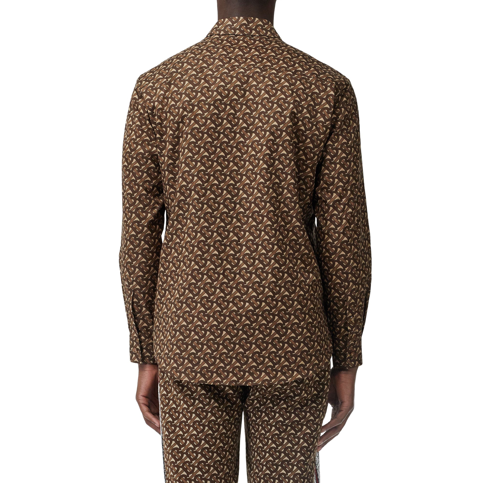 Chemise en coton rayée Monogram - Bridle Brown