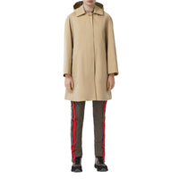 Manteau évasé en gabardine tropicale avec capuche amovible - Honey