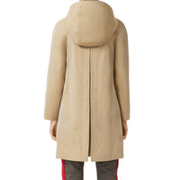 Manteau évasé en gabardine tropicale avec capuche amovible - Honey