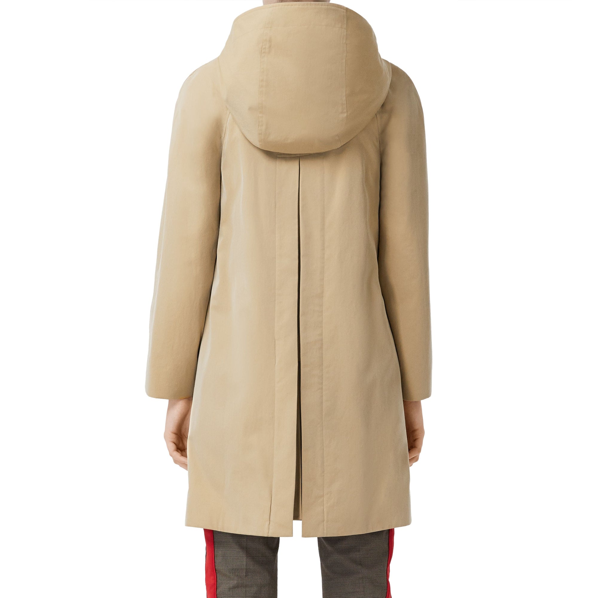 Manteau évasé en gabardine tropicale avec capuche amovible - Honey