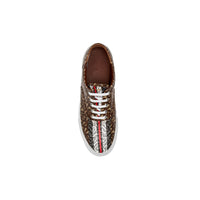 Sneakers en toile écologique rayées Monogram - Bridle Brown