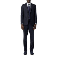 Veste de costume classique en flanelle de laine - Navy