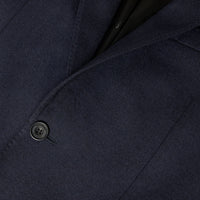 Veste de costume classique en flanelle de laine - Navy