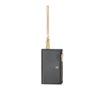 Portefeuille en cuir Monogram avec dragonne amovible - Black