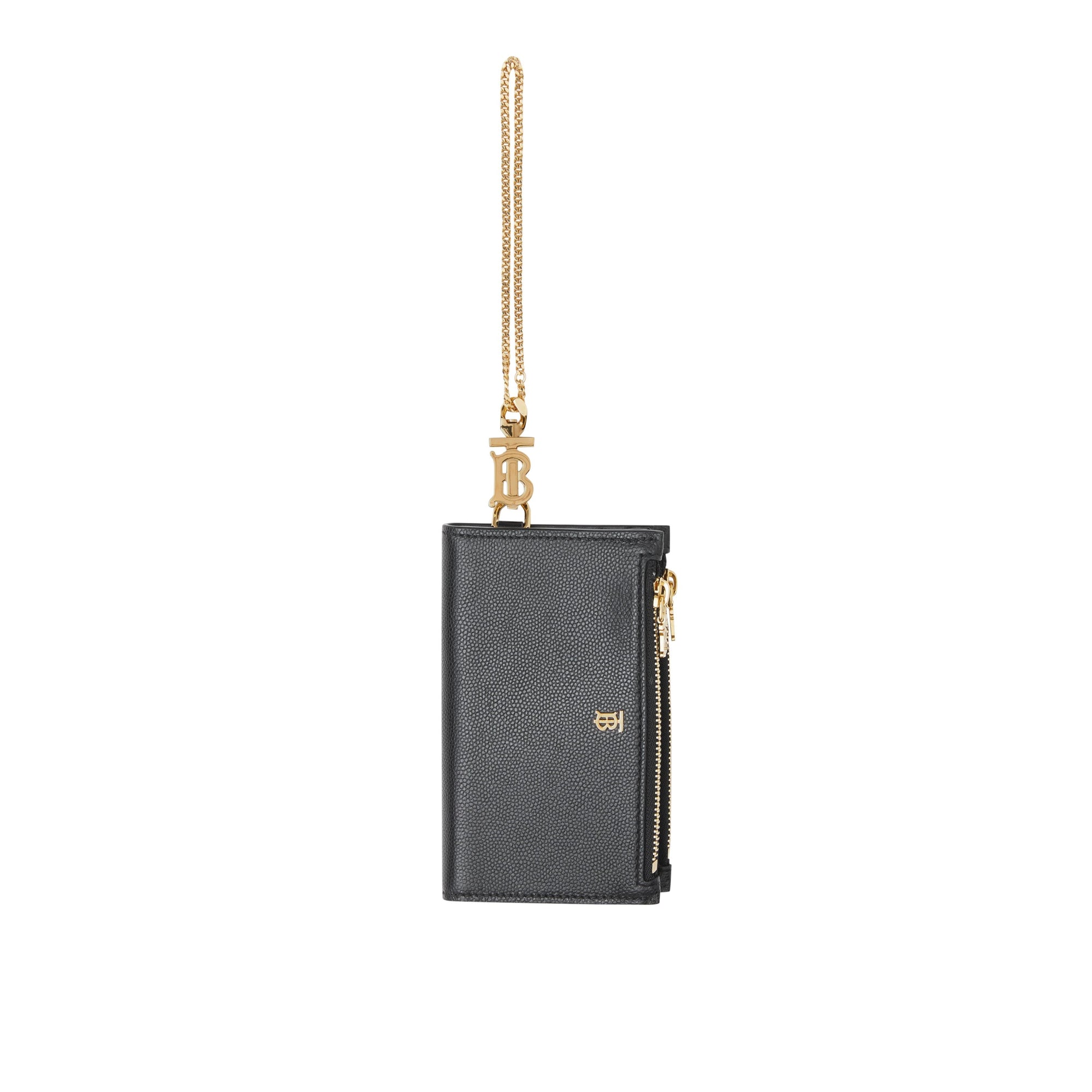 Portefeuille en cuir Monogram avec dragonne amovible - Black