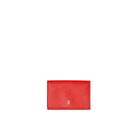 Petit portefeuille à rabat en cuir grainé - Bright Red