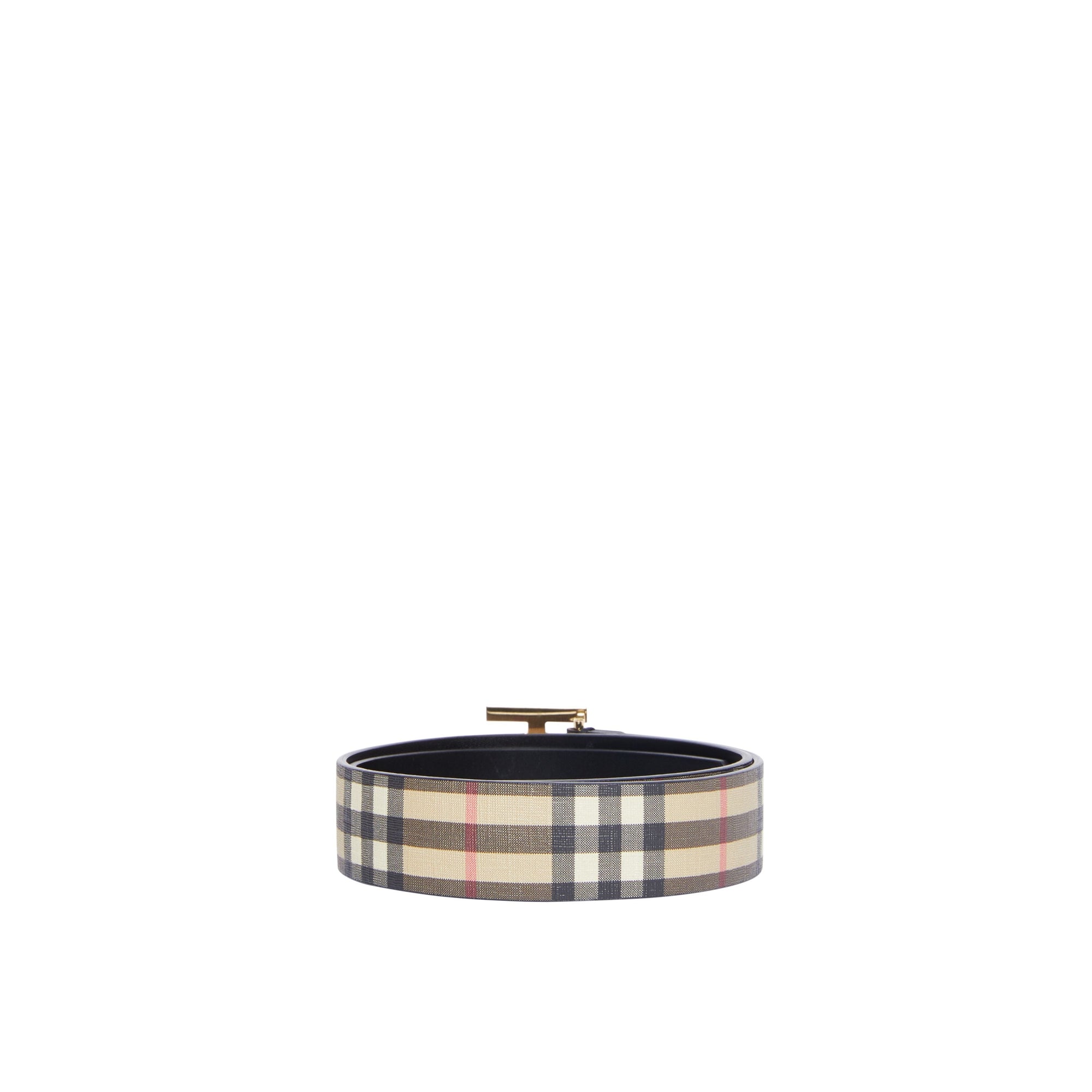 Ceinture en toile écologique Vintage check et Monogram - Archive Beige
