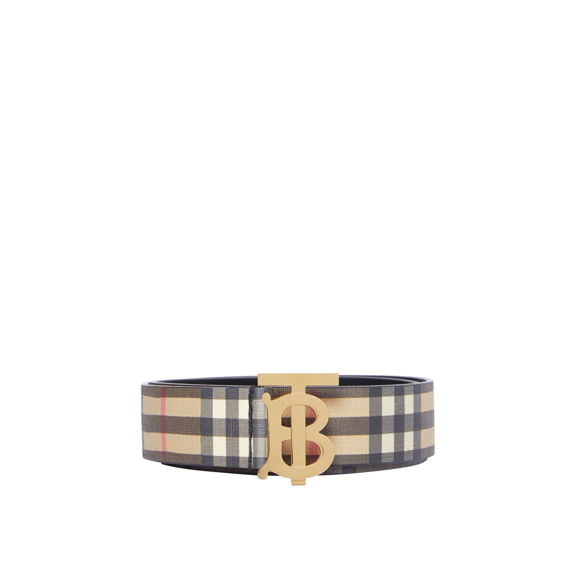 Ceinture en toile écologique Vintage check et Monogram - Archive Beige