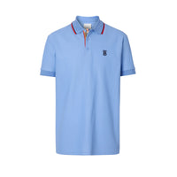 Polo en piqué de coton Monogram - Opal Blue