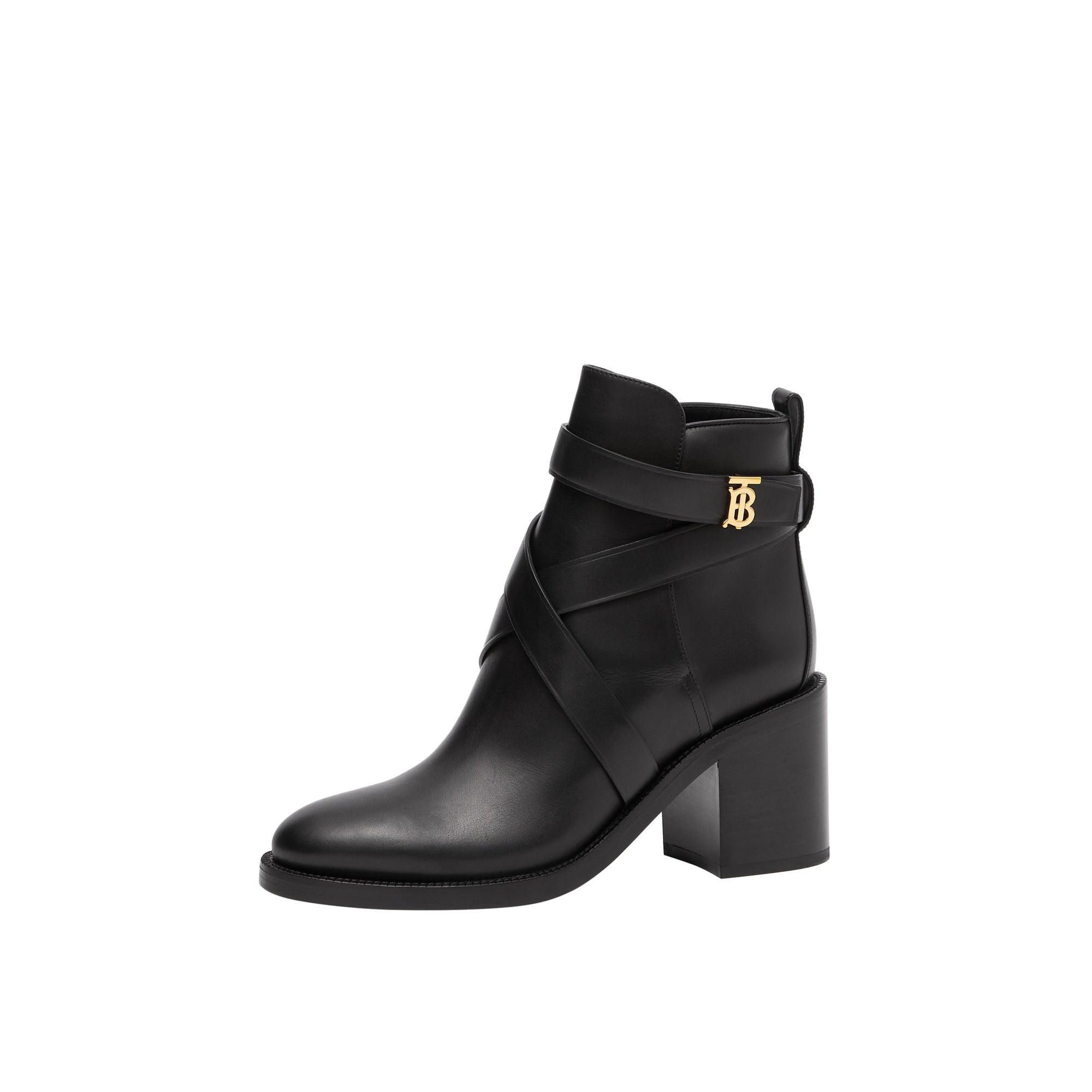 Bottines en cuir Monogram - Black