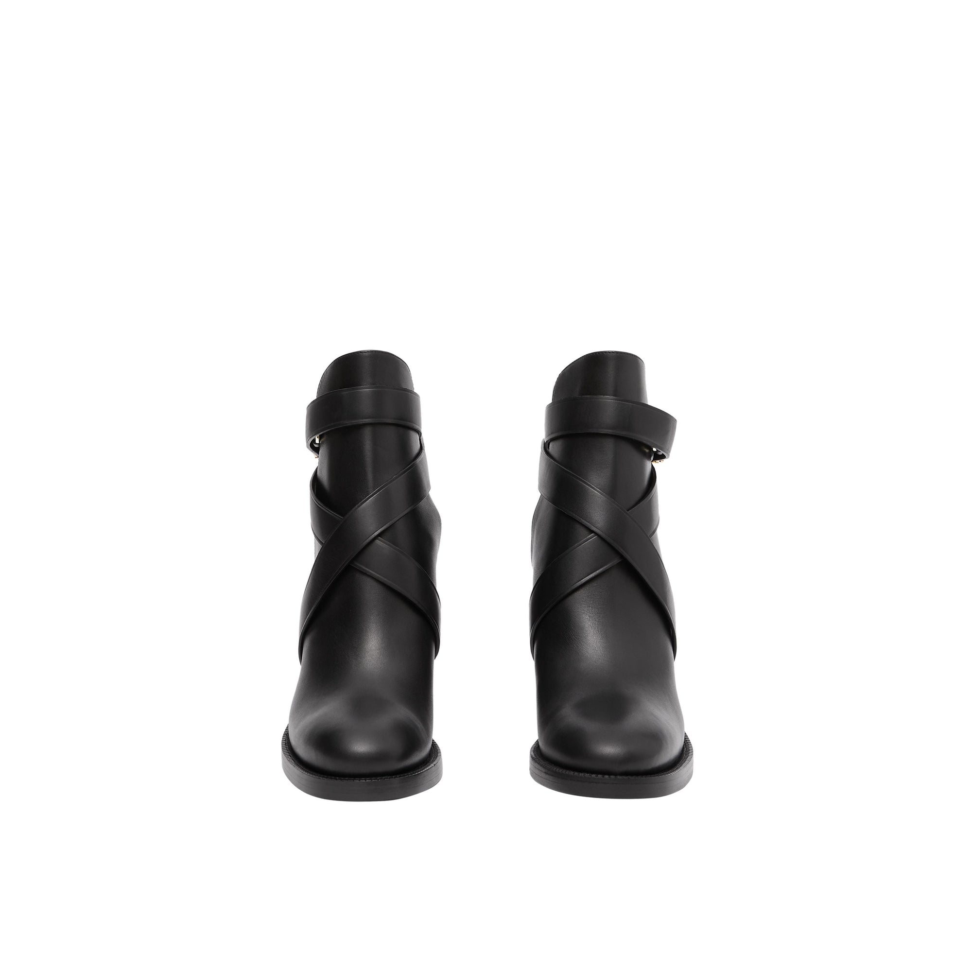 Bottines en cuir Monogram - Black