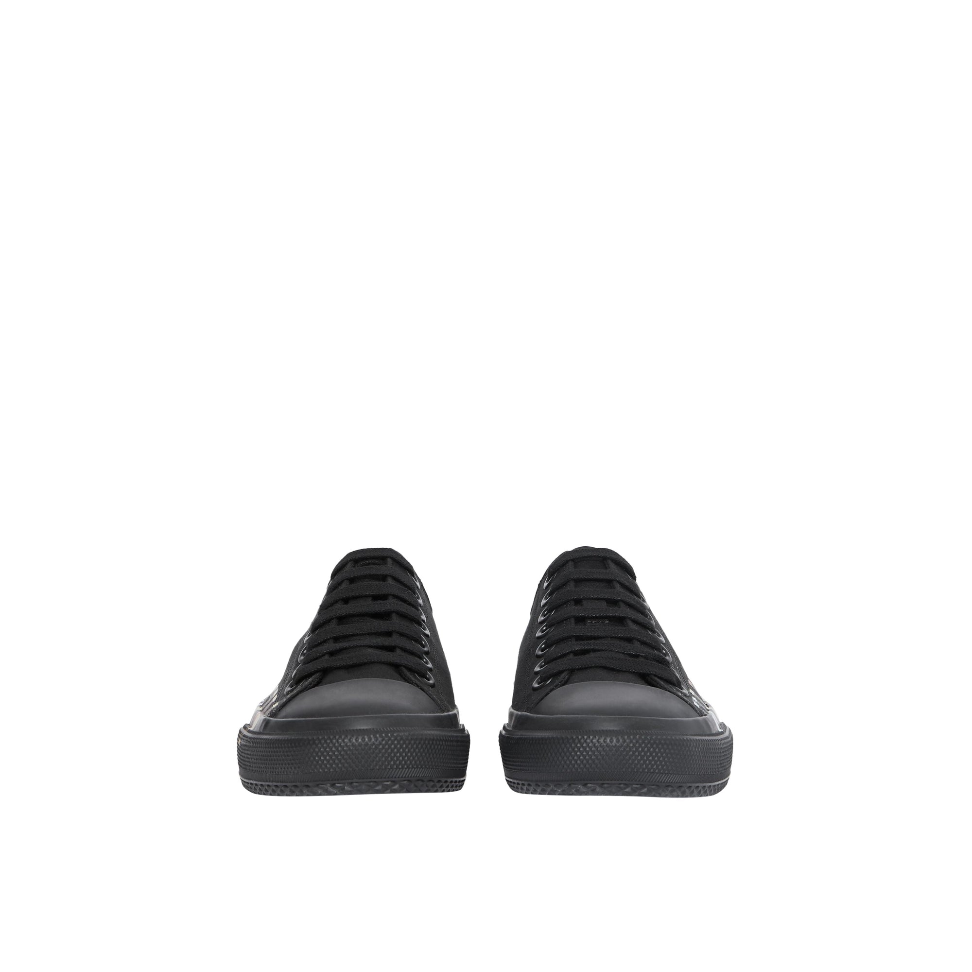 Sneakers en gabardine de coton Vintage check avec logo - Black & Archivebeige