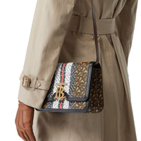 Petit sac TB en toile écologique rayé Monogram - Bridle Brown