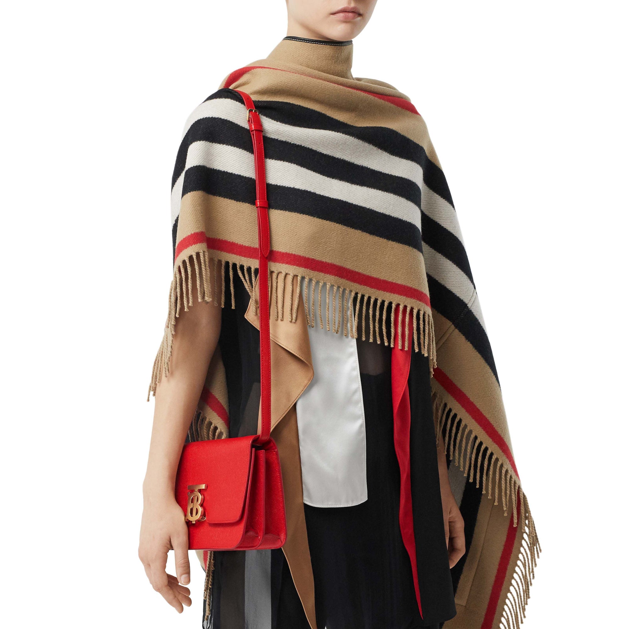 Petit sac TB en cuir grainé - Bright Red