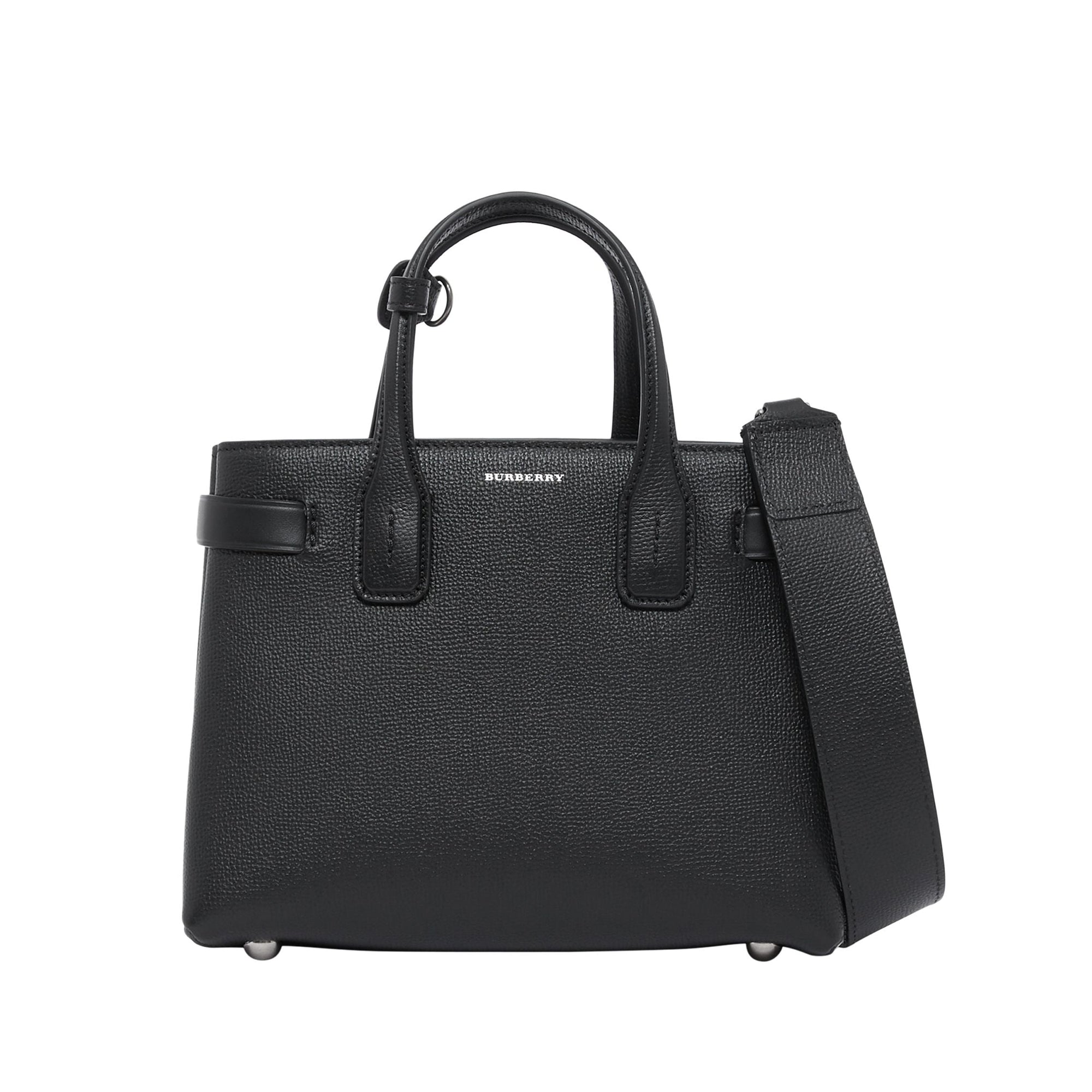Petit sac The Banner en cuir avec Vintage check - Black