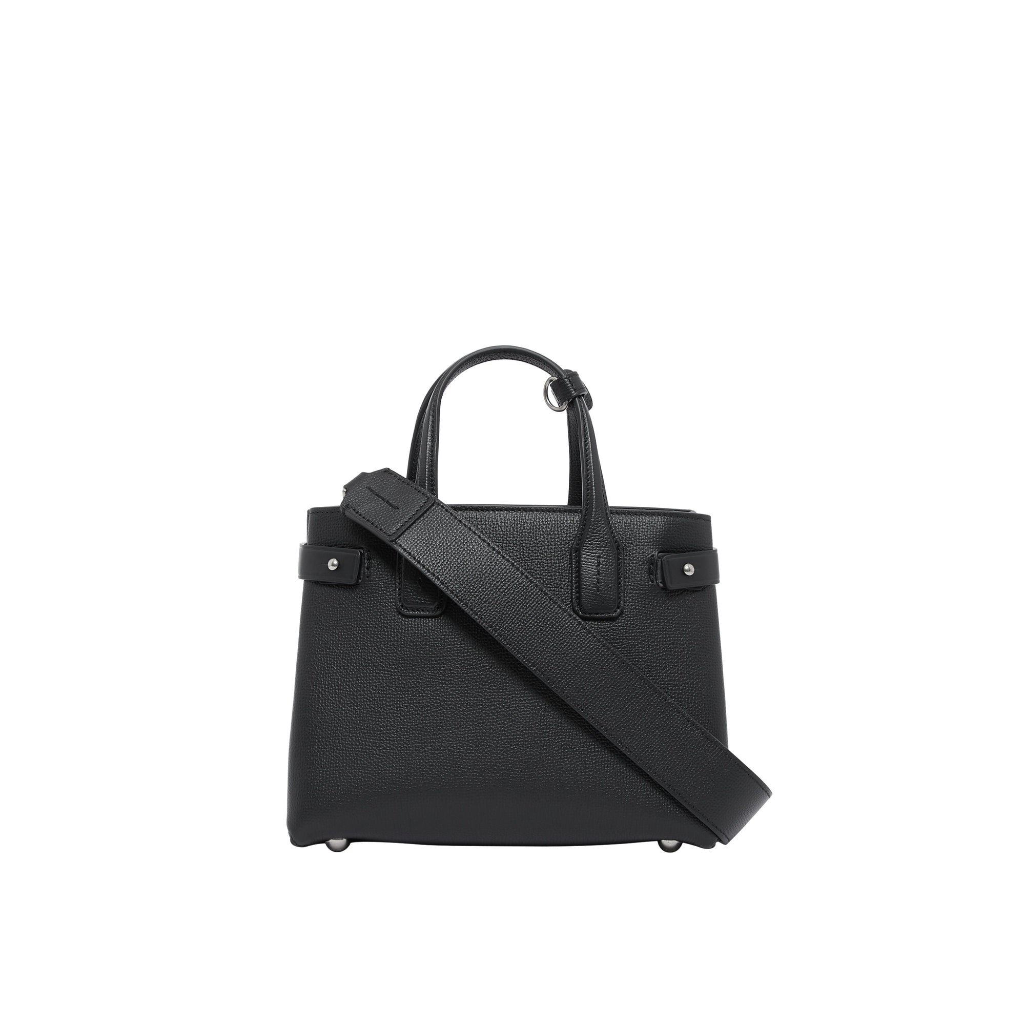 Petit sac The Banner en cuir avec Vintage check - Black