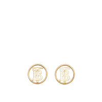 Boucles d'oreilles plaquées or Monogram - Light Gold