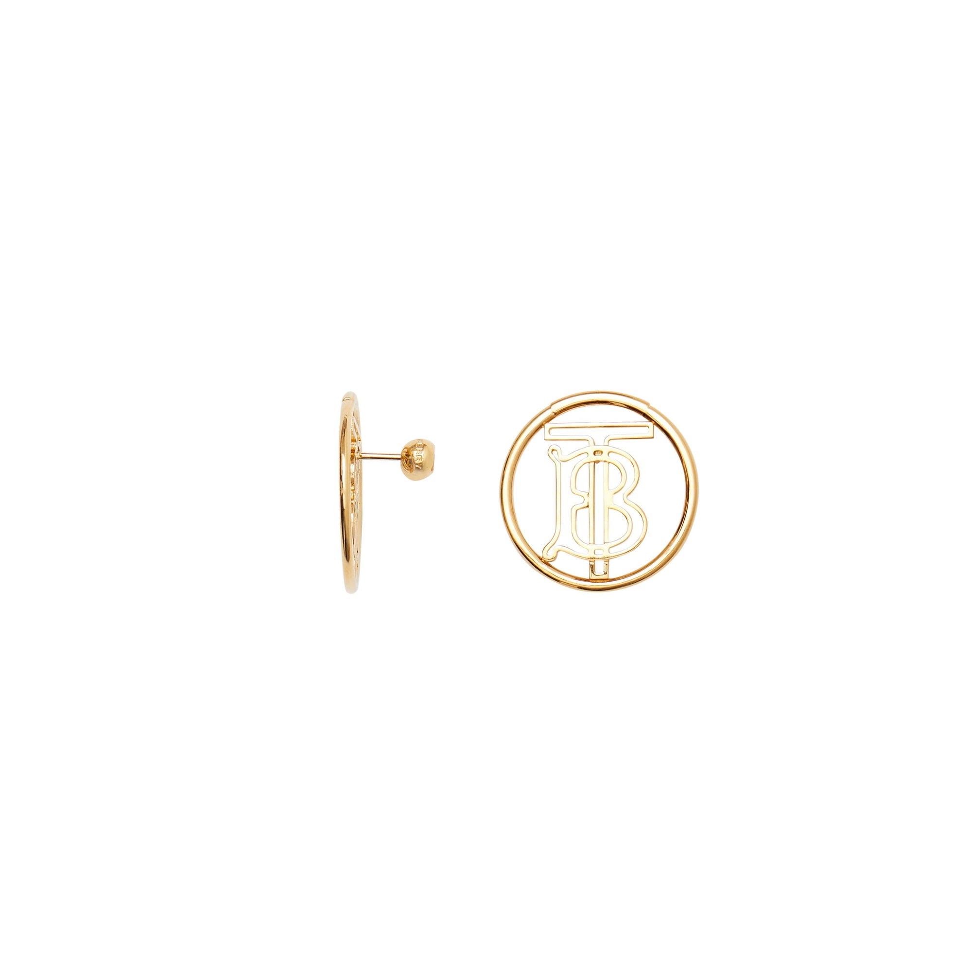 Boucles d'oreilles plaquées or Monogram - Light Gold
