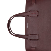 Sac The Banner moyen en cuir avec Vintage check - Mahogany Red