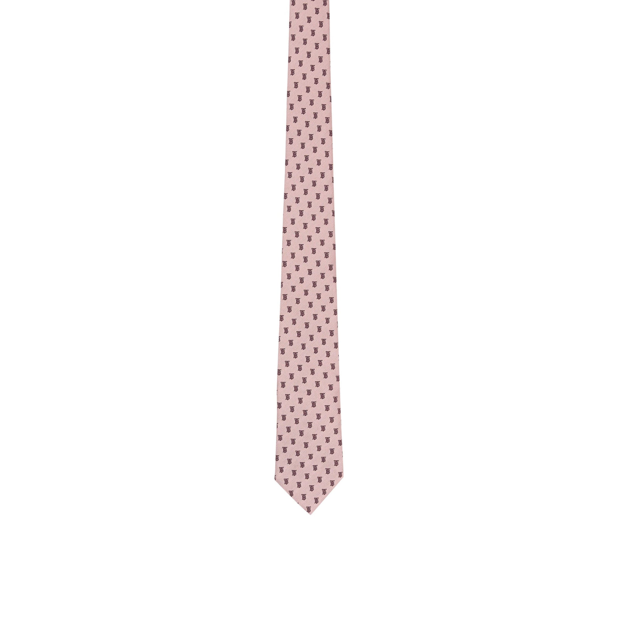 Cravate classique en jacquard de soie Monogram - Pale Pink