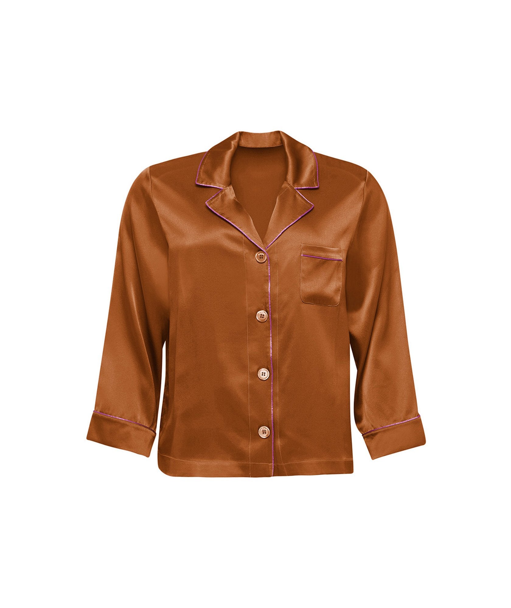 Chemise Luggage - Noisette & Rouge