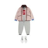Veste légère matelassée avec velours côtelé - Grey Mink