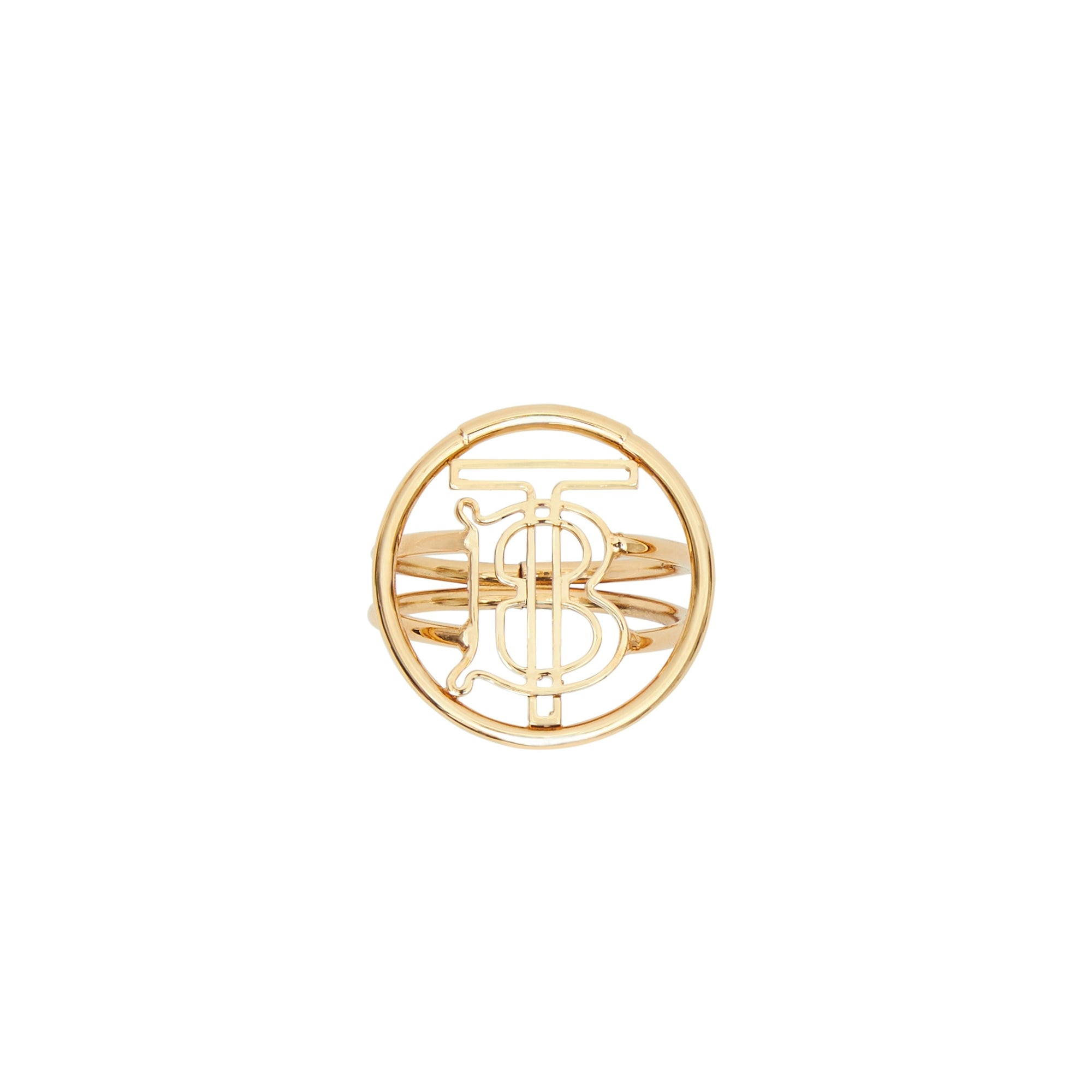 Large bague Monogram plaquée or - Light Gold