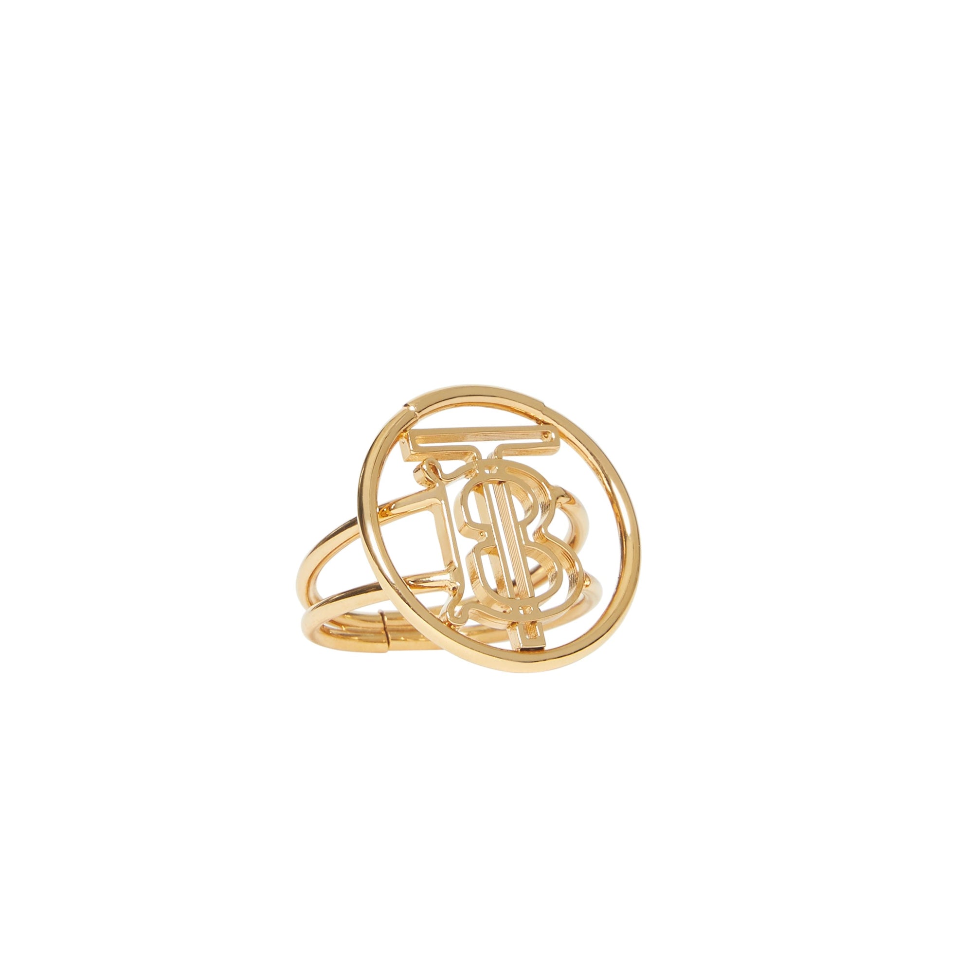 Large bague Monogram plaquée or - Light Gold