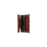 Porte-cartes en toile écologique rayé Monogram avec sangle - Bridle Brown