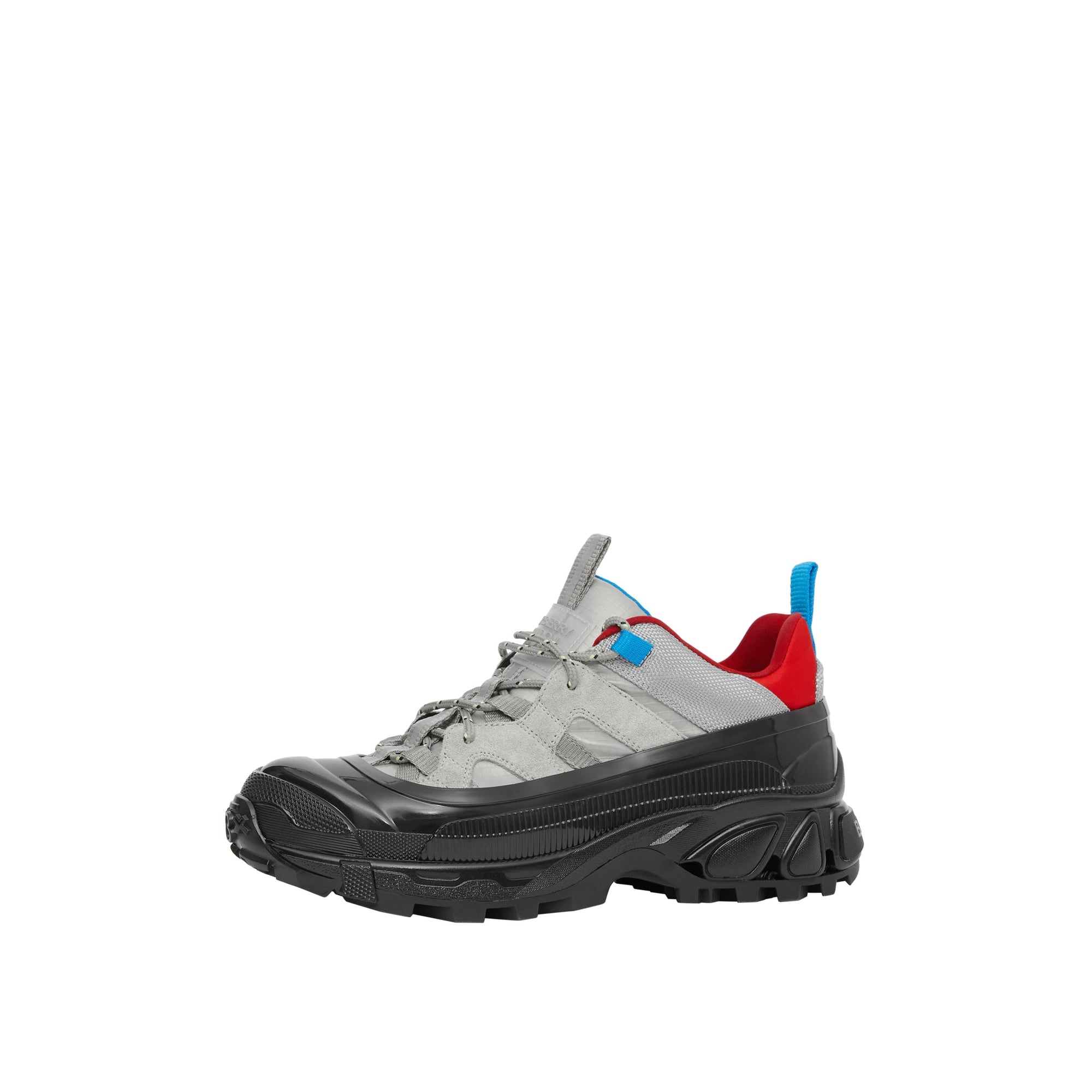 Sneakers Arthur en nylon et cuir velours - Grey & Red