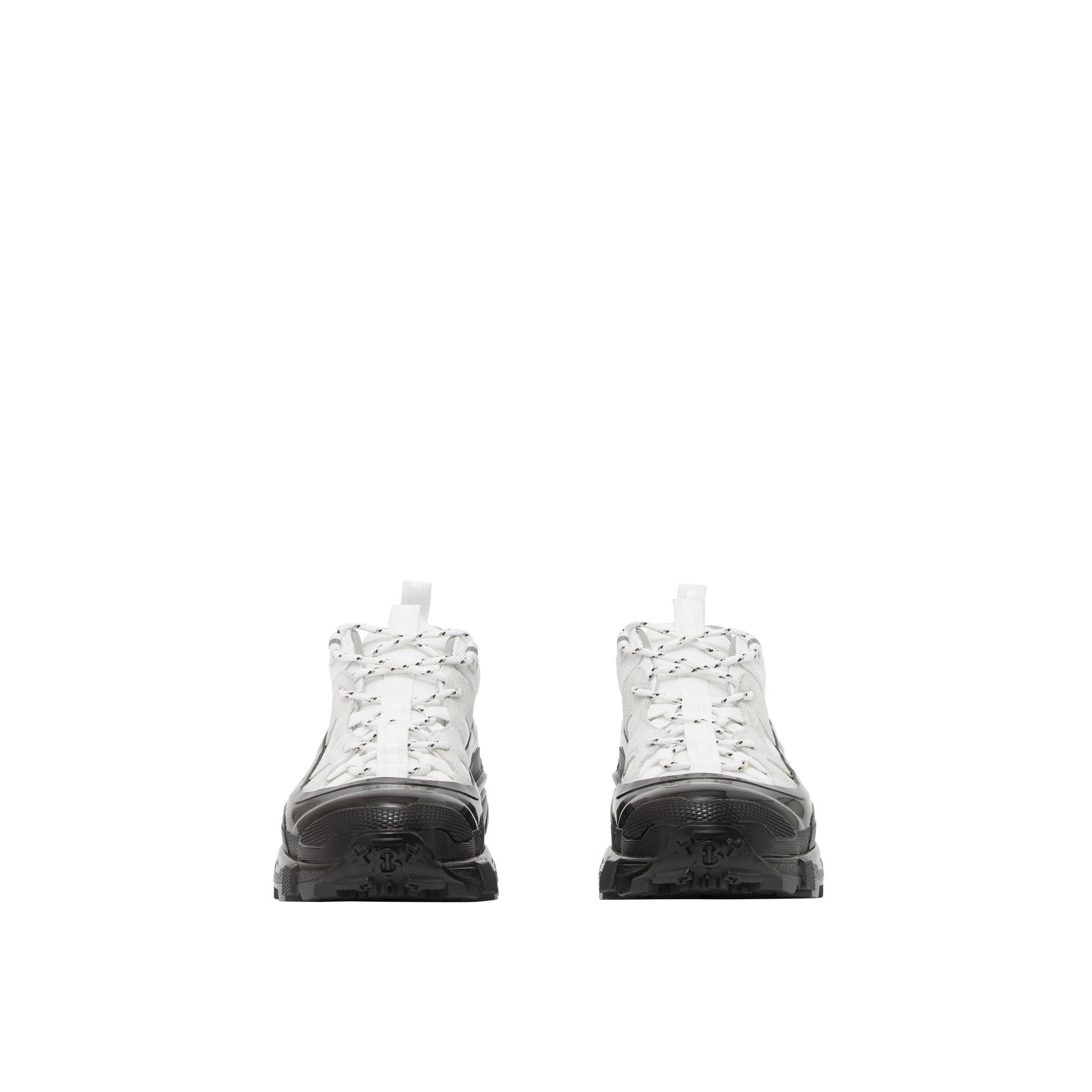 Sneakers Arthur en nylon et cuir velours - White