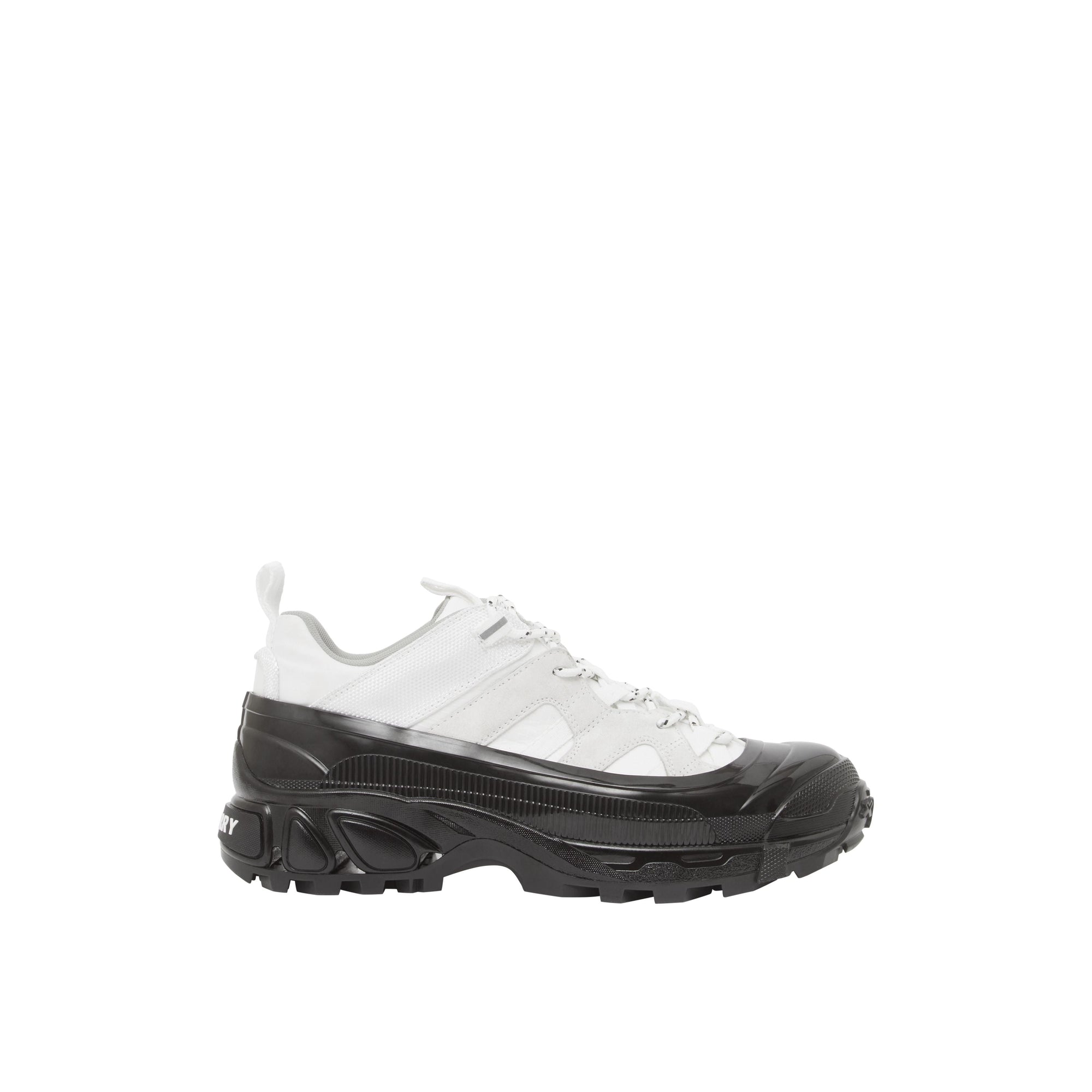 Sneakers Arthur en nylon et cuir velours - White