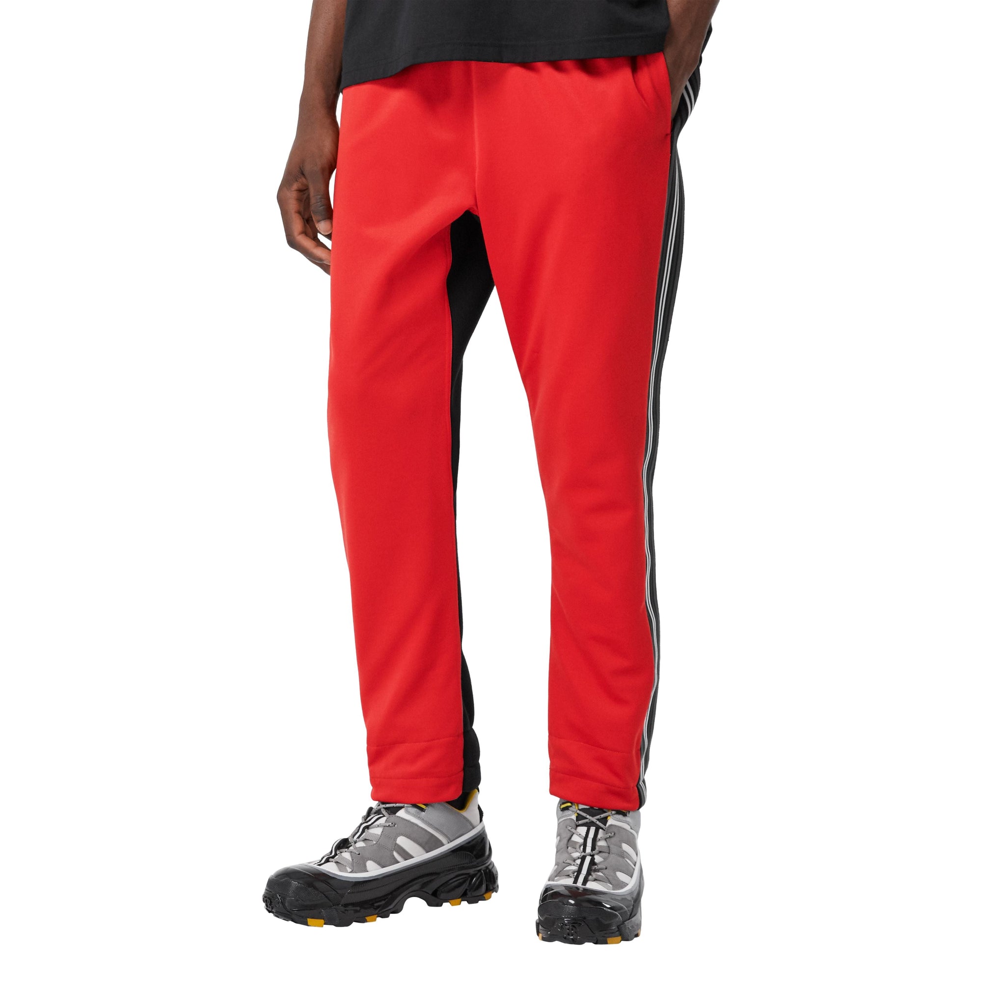 Pantalon de survêtement en jersey et néoprène à rayures - Bright Red