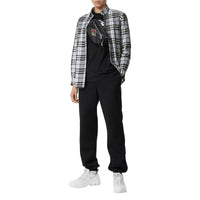 Chemise en popeline de coton check - Sky Blue