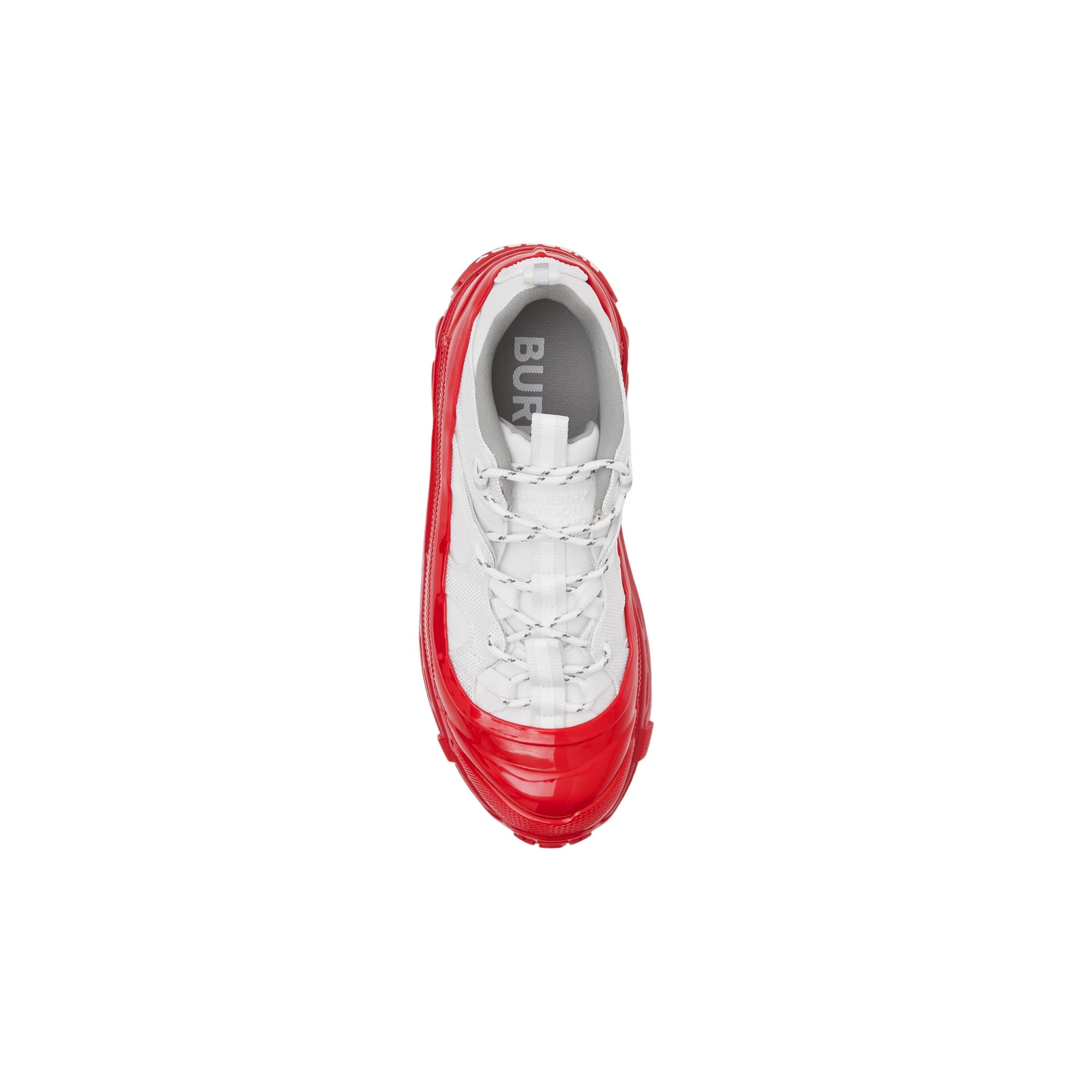 Sneakers Arthur en nylon et cuir velours - White & Red