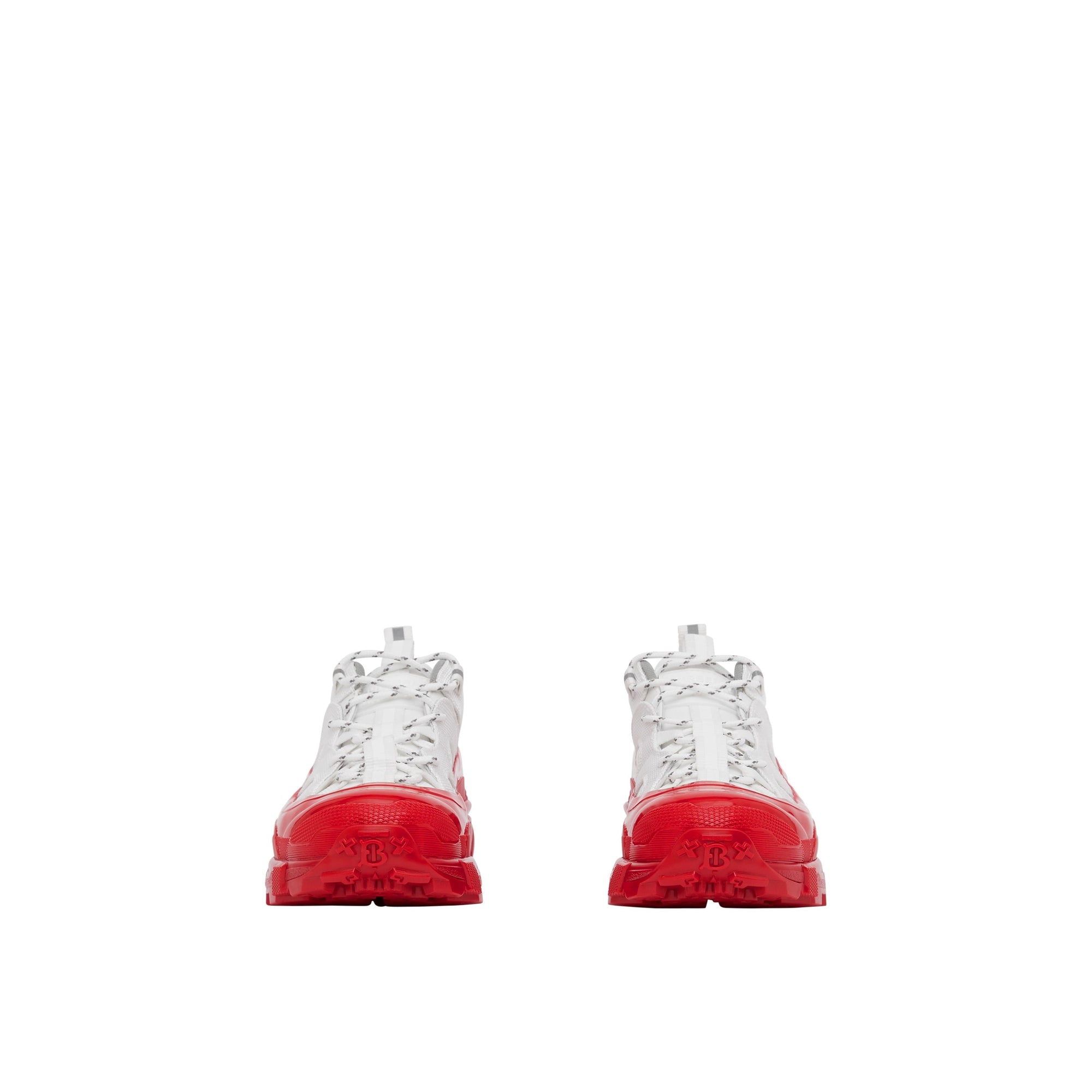 Sneakers Arthur en nylon et cuir velours - White & Red
