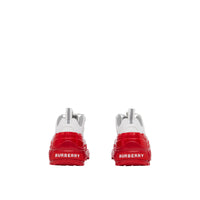 Sneakers Arthur en nylon et cuir velours - White & Red