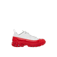 Sneakers Arthur en nylon et cuir velours - White & Red