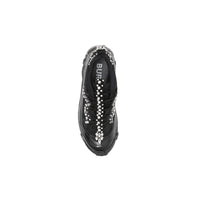 Sneakers Arthur en cuir velours et mesh avec cristaux - Black & Crystals