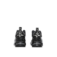 Sneakers Arthur en cuir velours et mesh avec cristaux - Black & Crystals