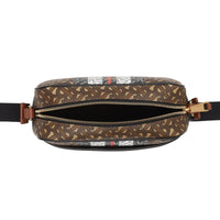 Sac à bandoulière en toile écologique rayé Monogram - Bridle Brown
