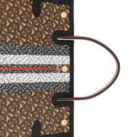 Sac Title moyen en toile écologique rayé Monogram - Bridle Brown